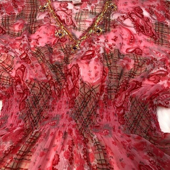 El Corte Ingles XL embroidered sequin Coverup - Picture 7 of 10